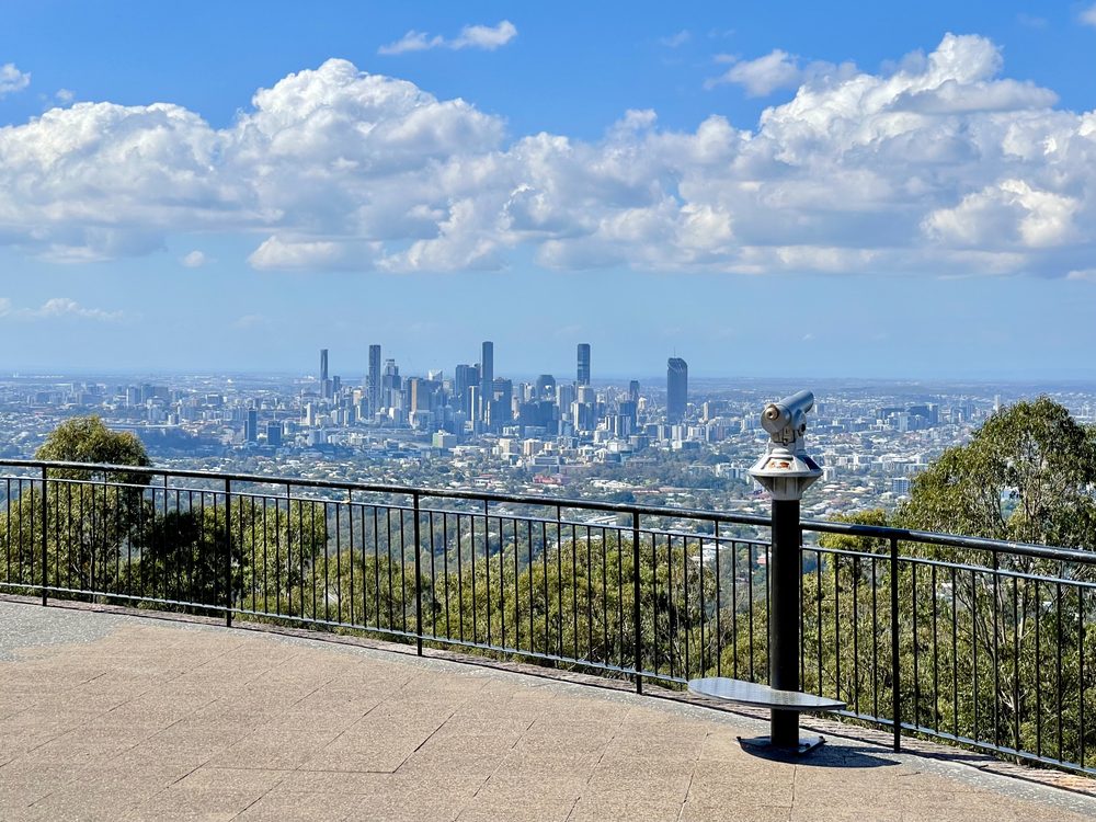 The viewing platform at Mount Coot-tha Lookout, Brisbane