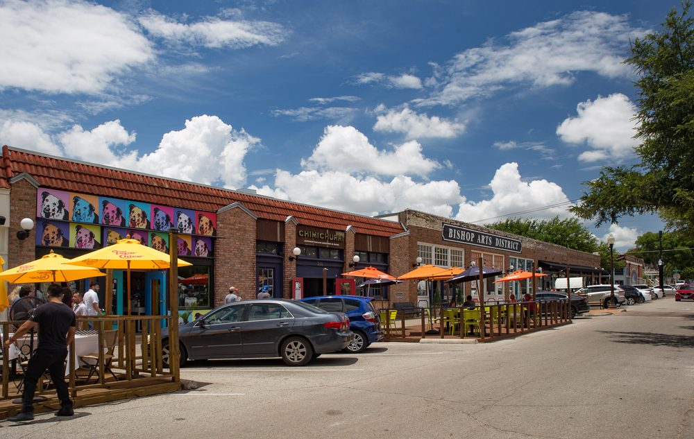 Storefronts in the Bishop Arts District, Dallas