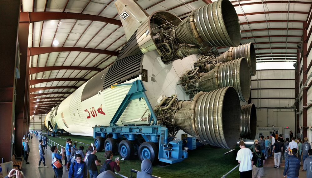 The Saturn V rocket at Space Center Houston