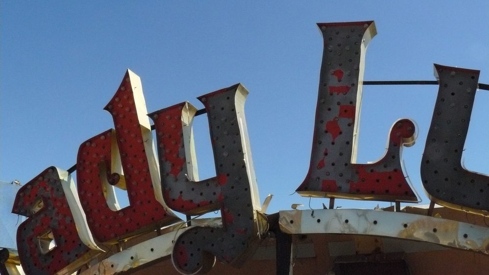 The Lady Luck sign at the Neon Museum Boneyard, Las Vegas