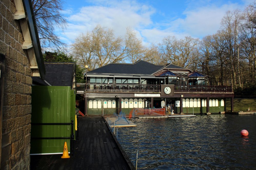 The Lakeside Cafe on Waterloo Lake in Roundhay Park, Leeds
