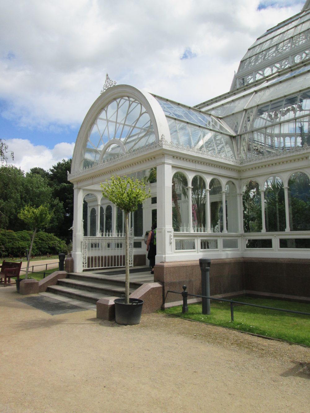 The entrance to the Palm House in Sefton Park, Liverpool