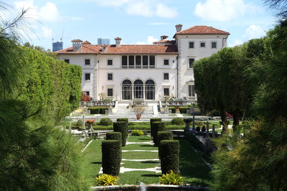 The villa and gardens at Vizcaya Museum and Gardens