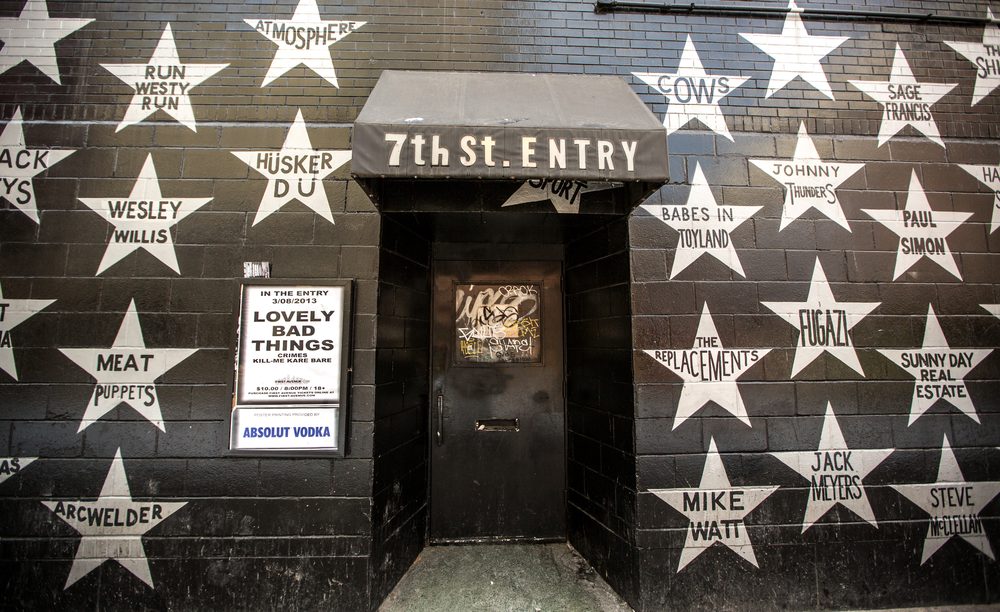 The star-covered exterior of First Avenue in Minneapolis