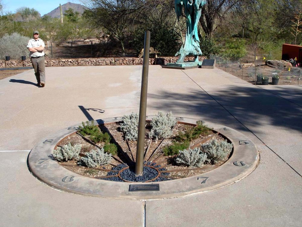 The sundial at the Desert Botanical Garden in Phoenix