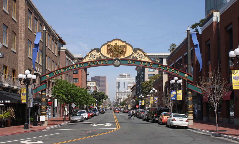 The Gaslamp Quarter in San Diego