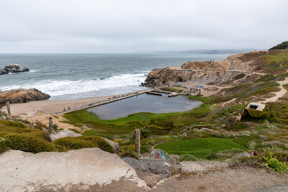 The ruins of the Sutro Baths near Lands End