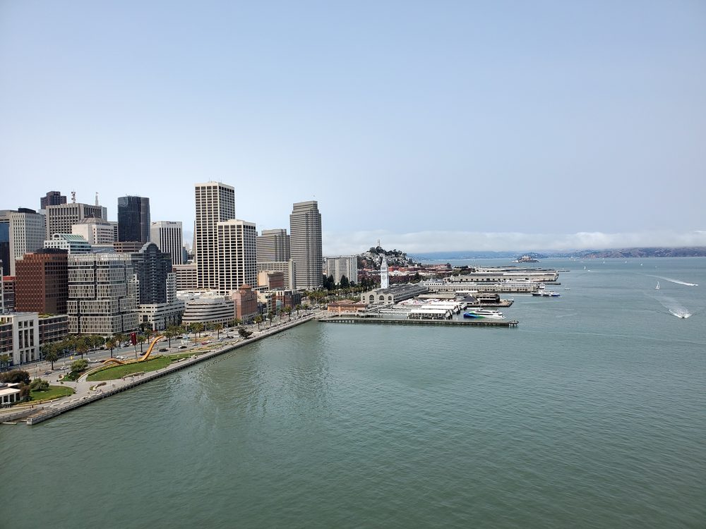 The Ferry Building and the Embarcadero waterfront