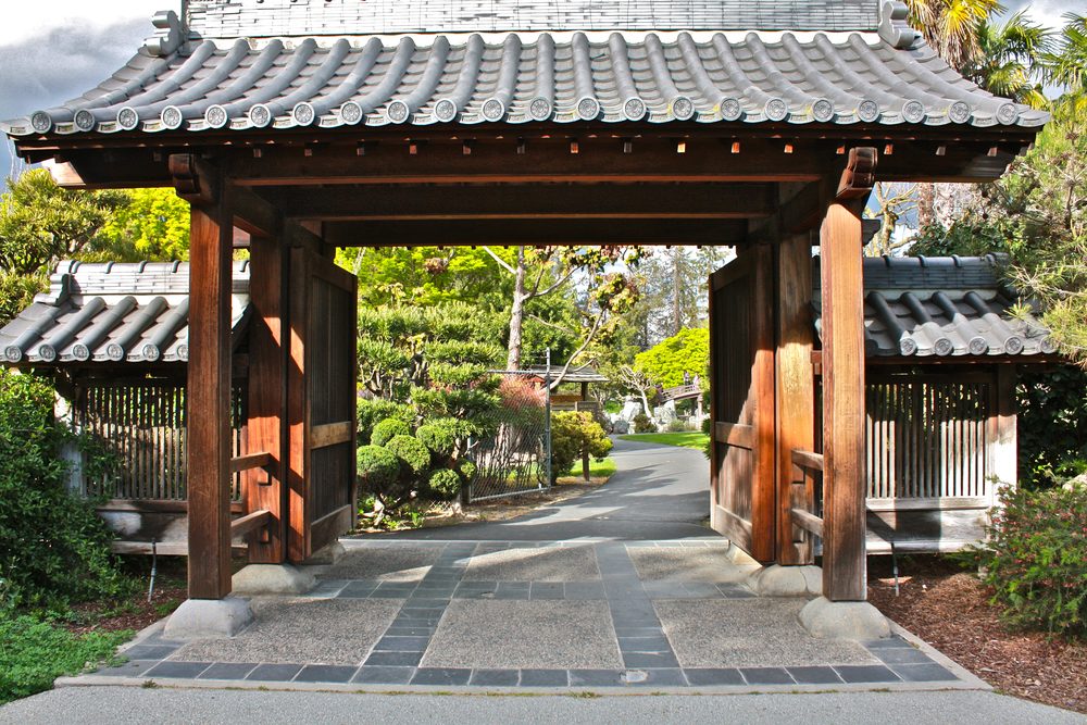 The entrance to the Japanese Friendship Garden in Kelley Park, San Jose