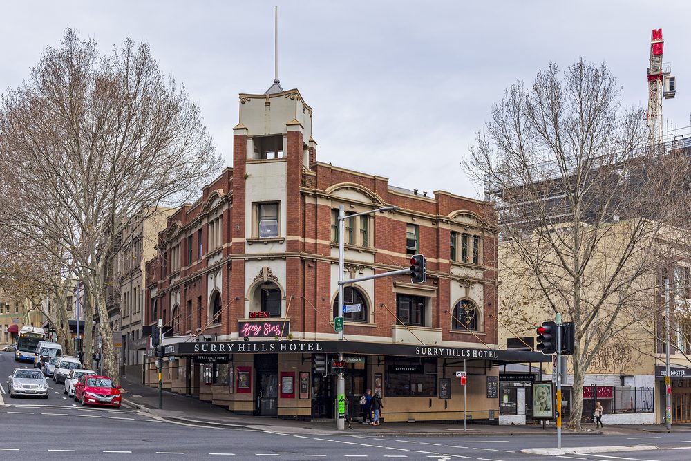 A pub on the corner of a Surry Hills street