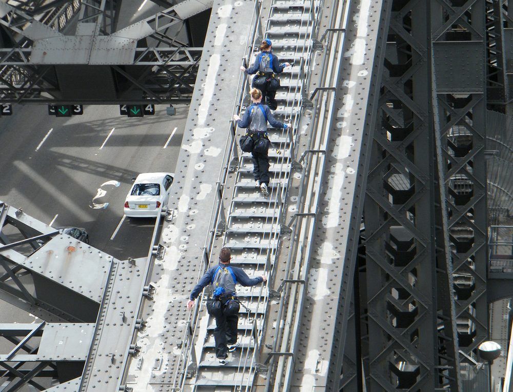 BridgeClimb participants on the Sydney Harbour Bridge