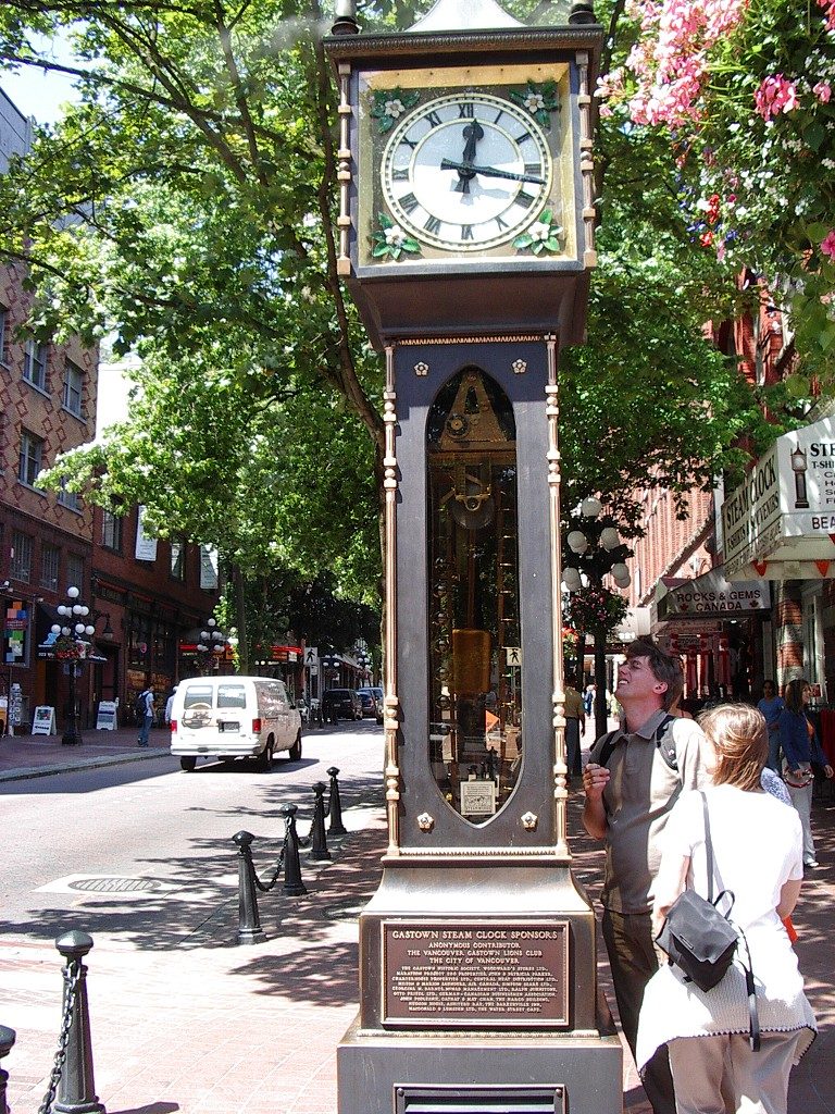 The Gastown Steam Clock in Vancouver