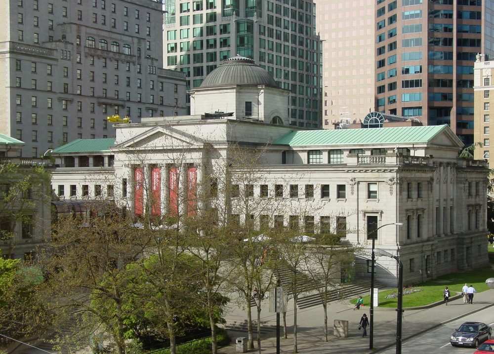 The Vancouver Art Gallery next to Robson Square