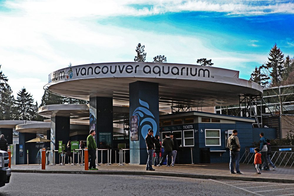The entrance to the Vancouver Aquarium in Stanley Park