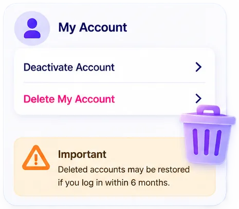 MPWH account deletion menu