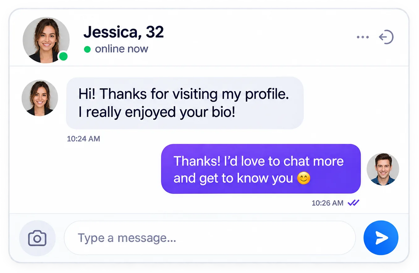PositiveSingles message conversation